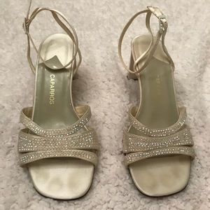 Caparros Cream/white Wedding Heels